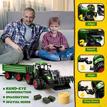 Load image into Gallery viewer, Remote Control Tractor Toy, Kids RC Tractor Set &amp; Truck
