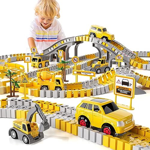 236 PCS Construction Toys Race Tracks